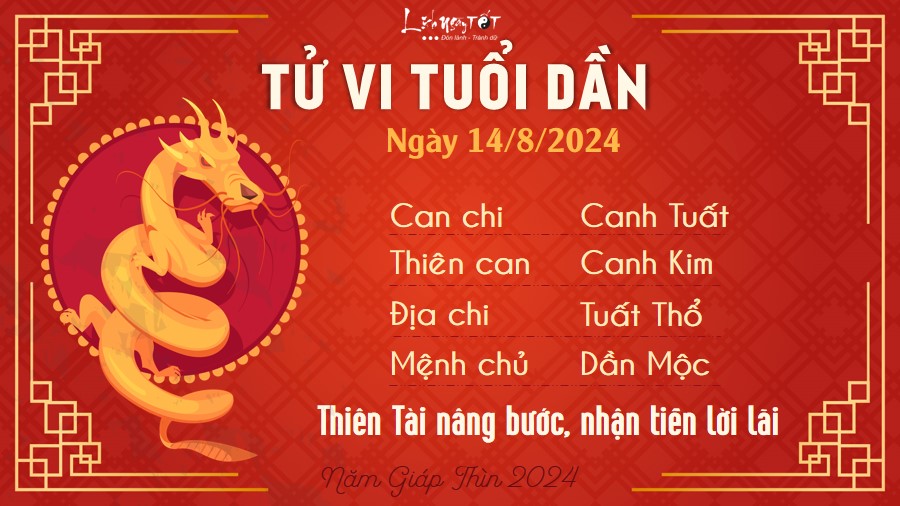 Tu vi hang ngay 14/8/2024 - Dan