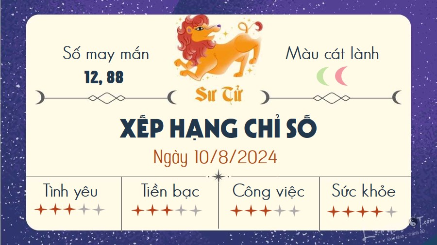 Tu vi hang ngay 10/8/2024 - Su Tu