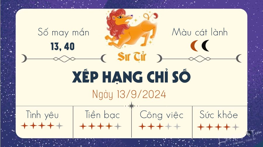 tu vi hang ngay 13/9/2024 - Su Tu