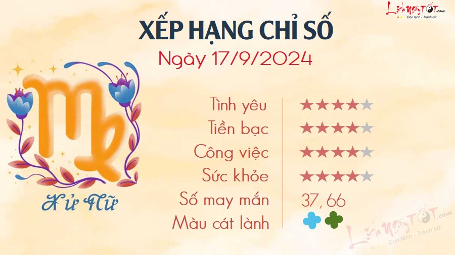 6 Tu vi hang ngay 17-9-2024 - Xu Nu