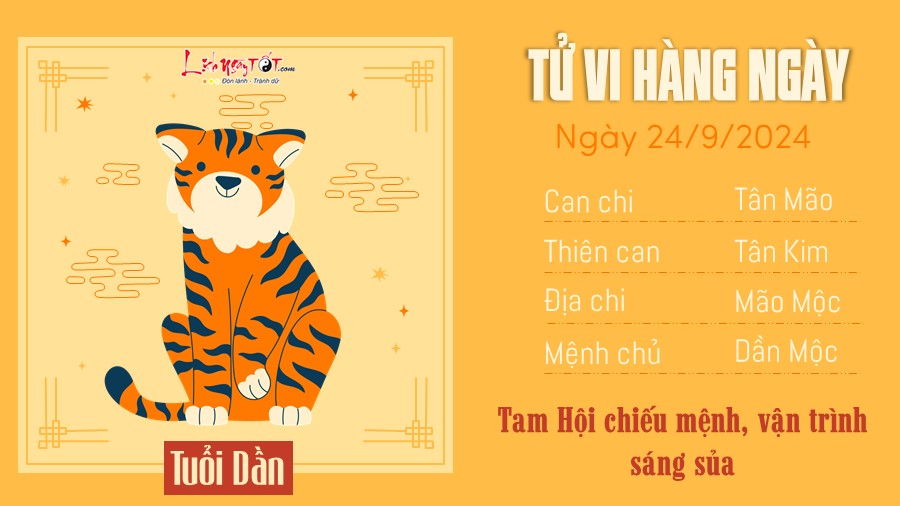 Tu vi hang ngay 24/9/2024 - Tuoi Dan