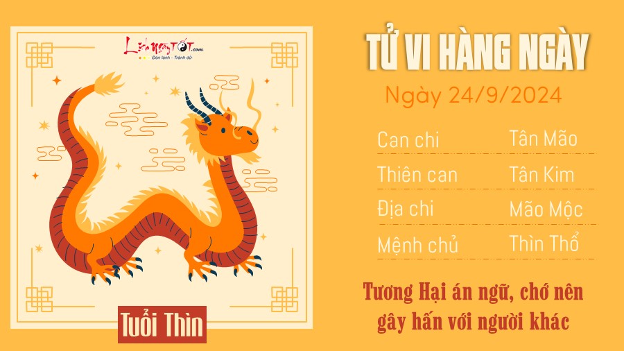 Tu vi hang ngay 24/9/2024 - Tuoi Thin