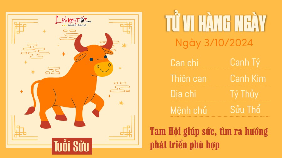 Tu vi hang ngay 3/10/2024 - Suu