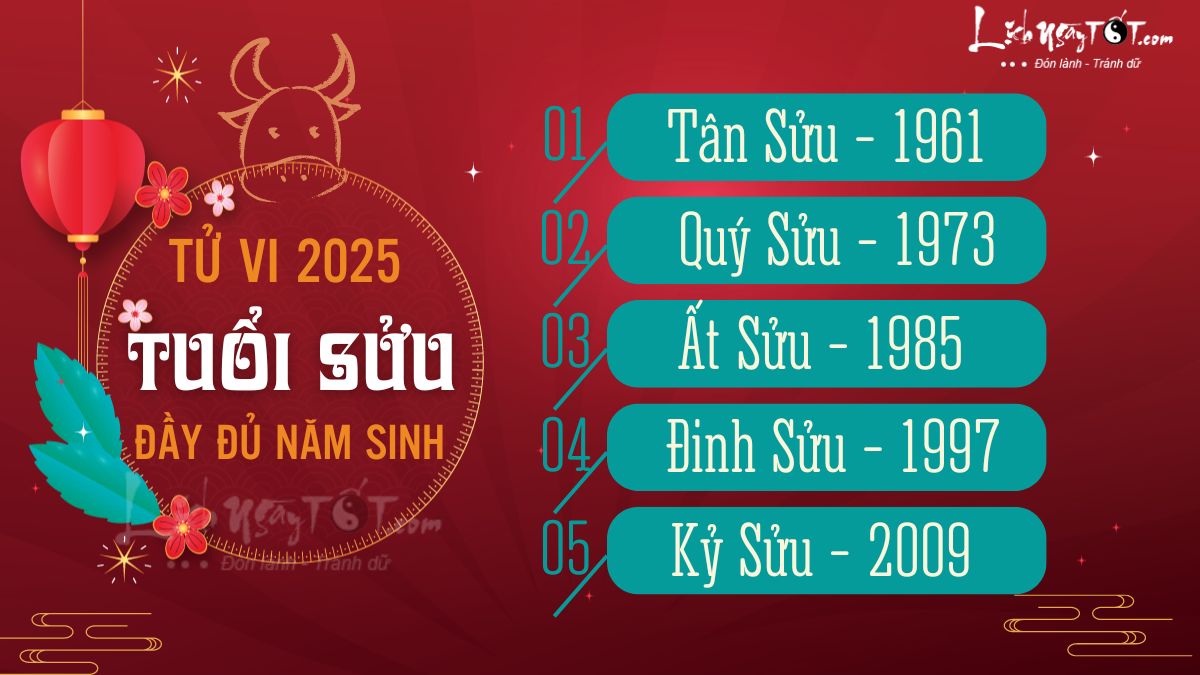 Tu vi 2025 cho tung tuoi Suu