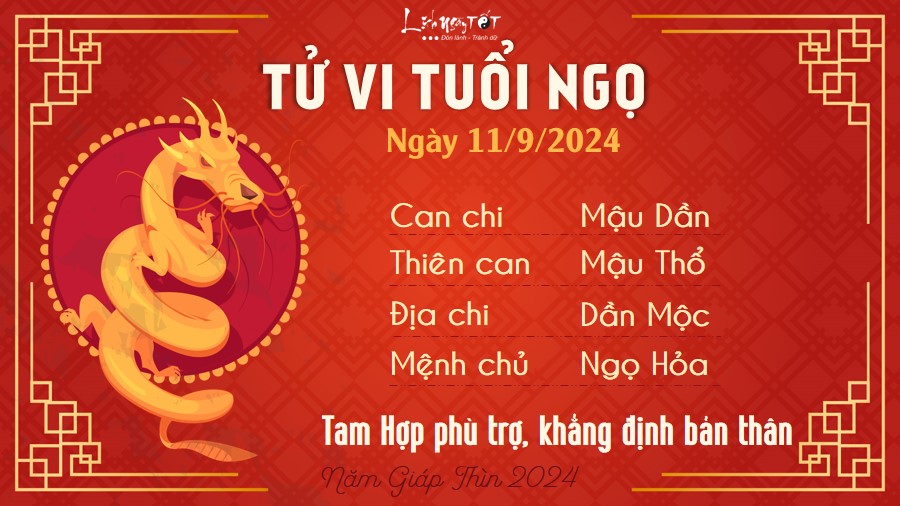 Tu vi hang ngay 11/9/2024 - Ngo