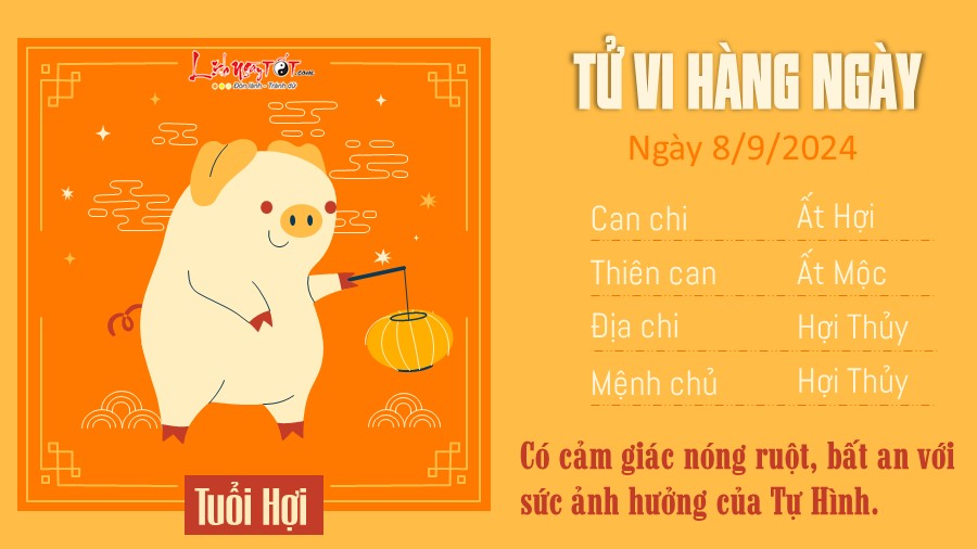 Tu vi hang ngay 8/9/2024 cua 12 con giap - tuoi Hoi