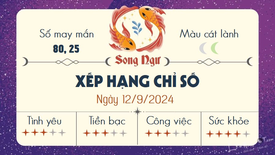 Tu vi hang ngay 12/9/2024 - Song Ngu
