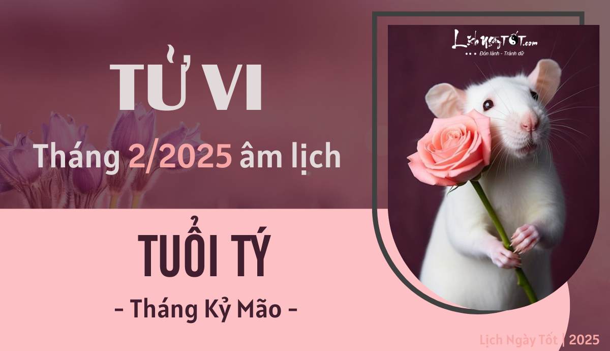 Tu vi thang 2/2025 tuoi Ty am lich