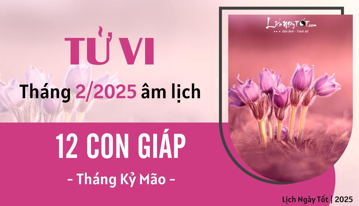 Tu vi thang 2/2025 cua 12 con giap am lich