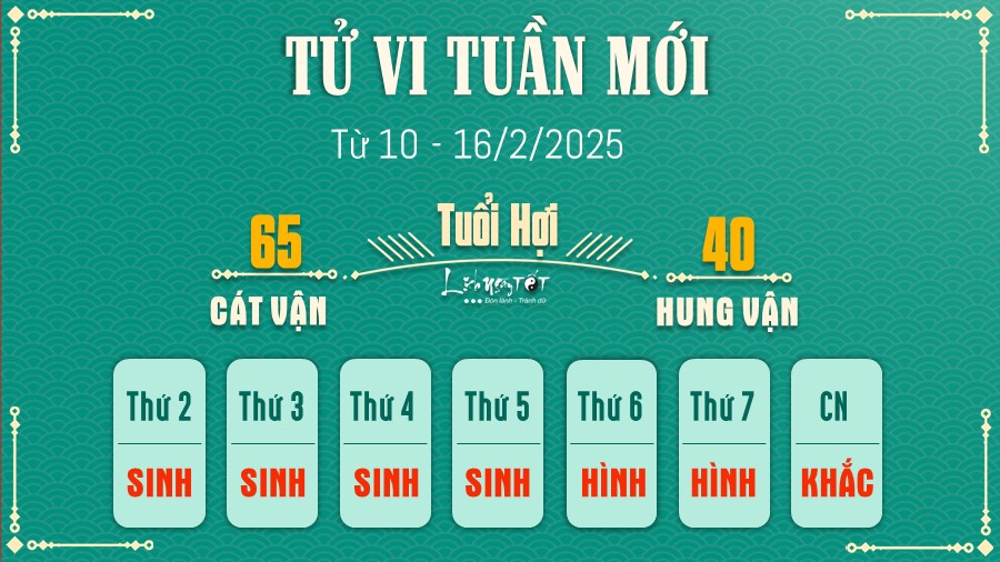 Tu vi tuan moi cua 12 con giap tu 10 - 16/2/2025 - Hoi