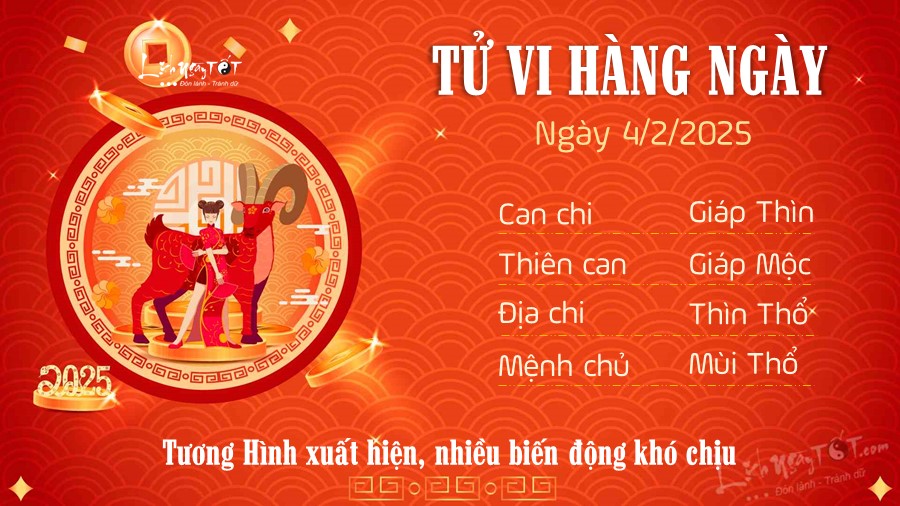 8 Tu vi hang ngay 4-2-2025 - Tuoi Mui