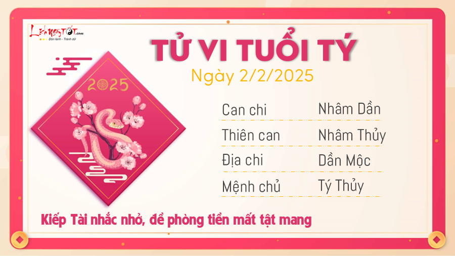 Tu vi hang ngay 02022025 - Ty