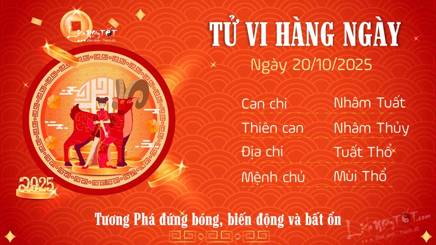 8 Tu vi hang ngay 20-10-2025 - Mui