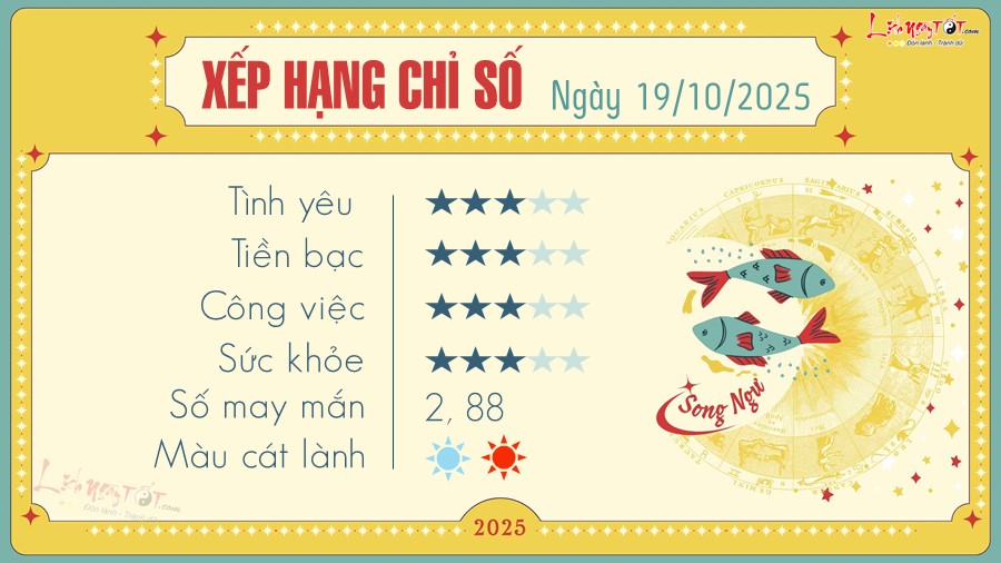 12 Tu vi hang ngay 19-10-2025 - Song Ngu