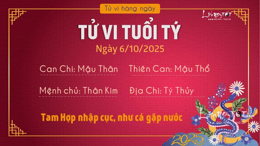 1 Tu vi hang ngay 6-10-2025 - Ty