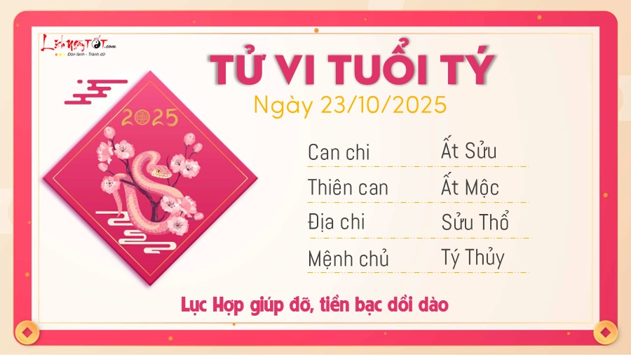 Tu vi hang ngay 23/10/2025 cua Ty