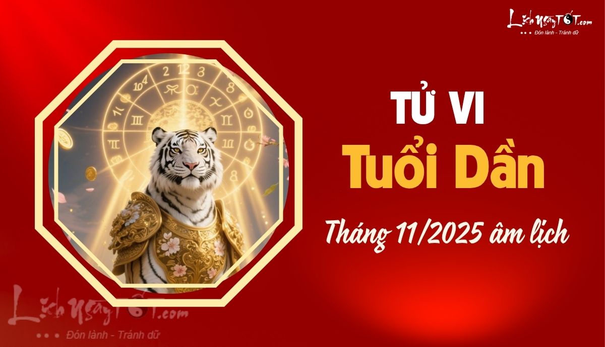 Tử vi tháng 11/2025 tuổi Dần âm lịch Tu vi thang 11/2025 tuoi Dan am lich
