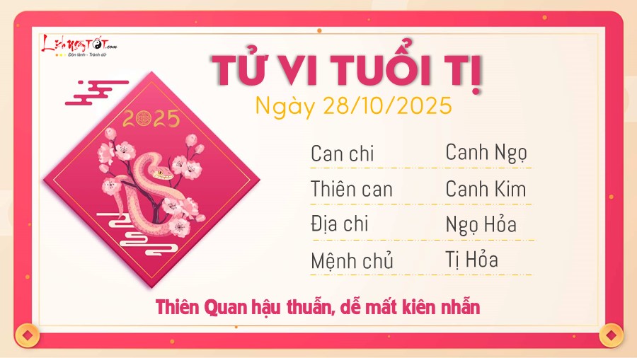 6 Tu vi hang ngay 28-10-2025 - Ti