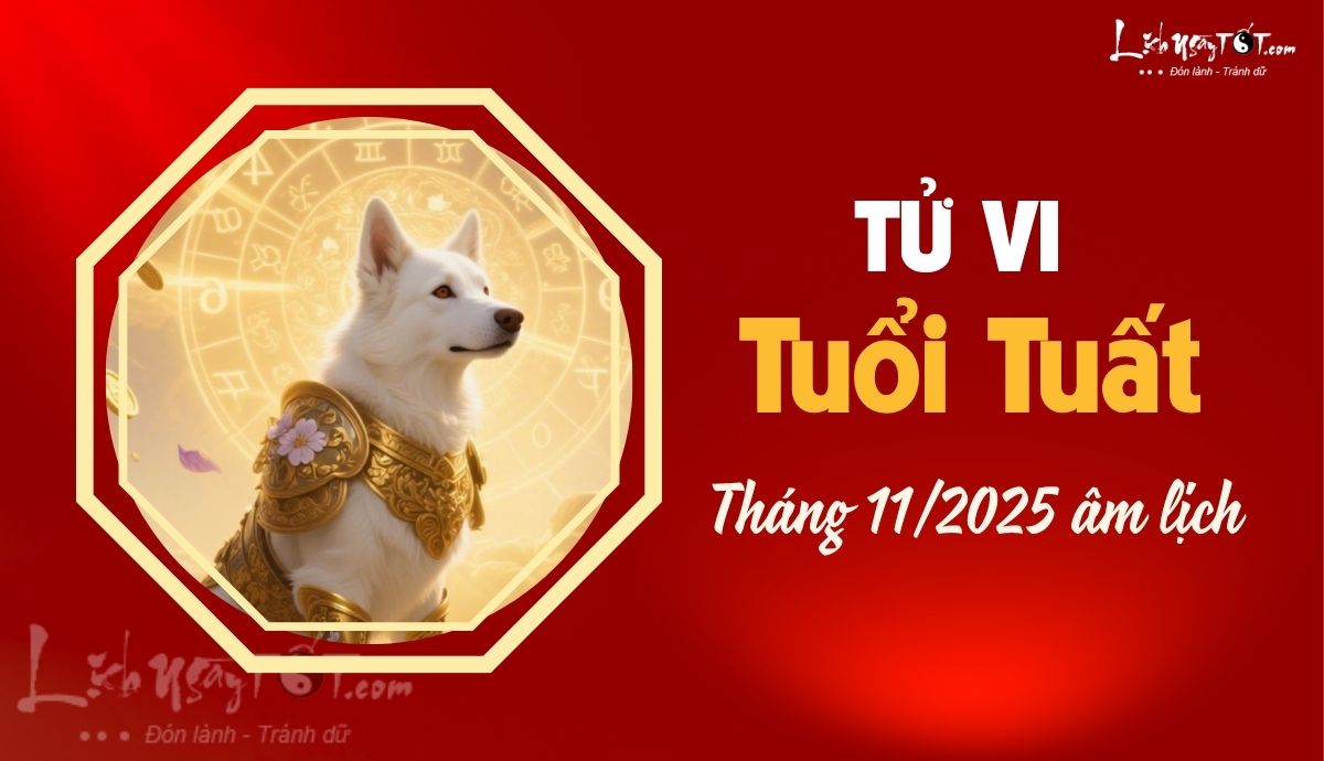 Tử vi tháng 11/2025 tuổi Tuất âm lịch Tu vi thang 11/2025 tuoi Tuat am lich