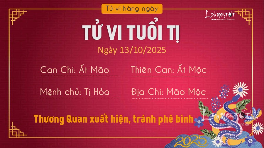 6 Tu vi hang ngay 13-10-2025 - Ti