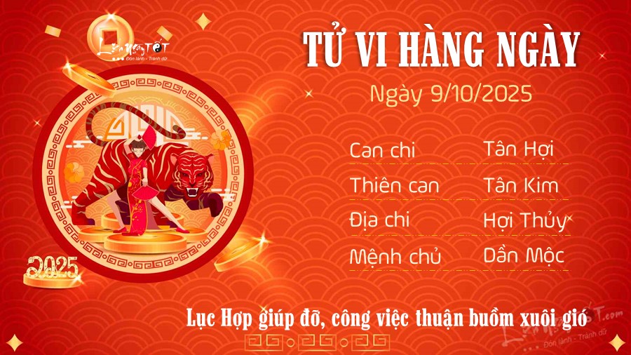 Tu vi hang ngay 9/10/2025 cua Dan