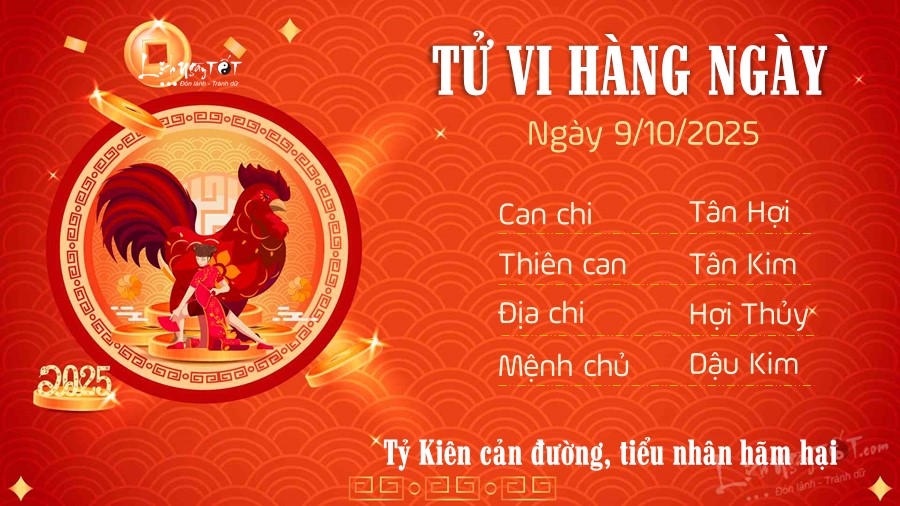 Tu vi hang ngay 9/10/2025 cua Dau