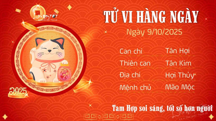 Tu vi hang ngay 9/10/2025 cua Mao