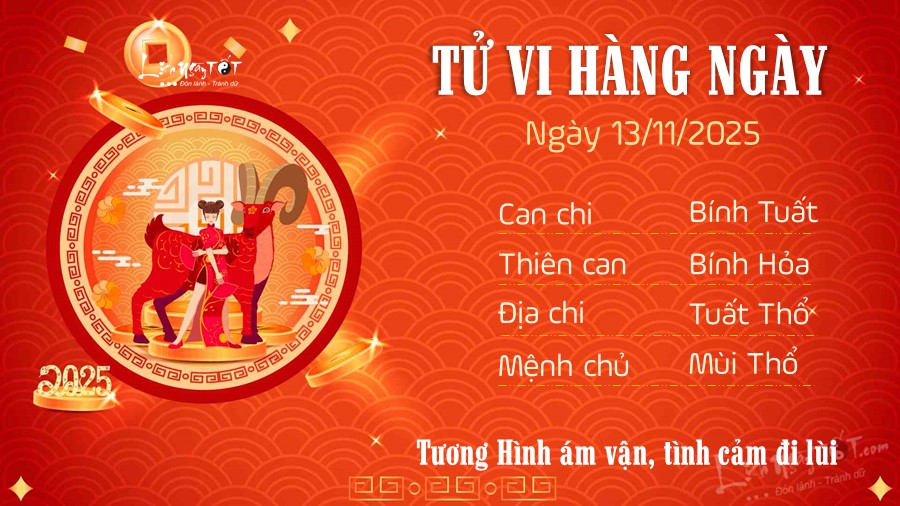 Tu vi hang ngay 13/11/2025 cua Mui