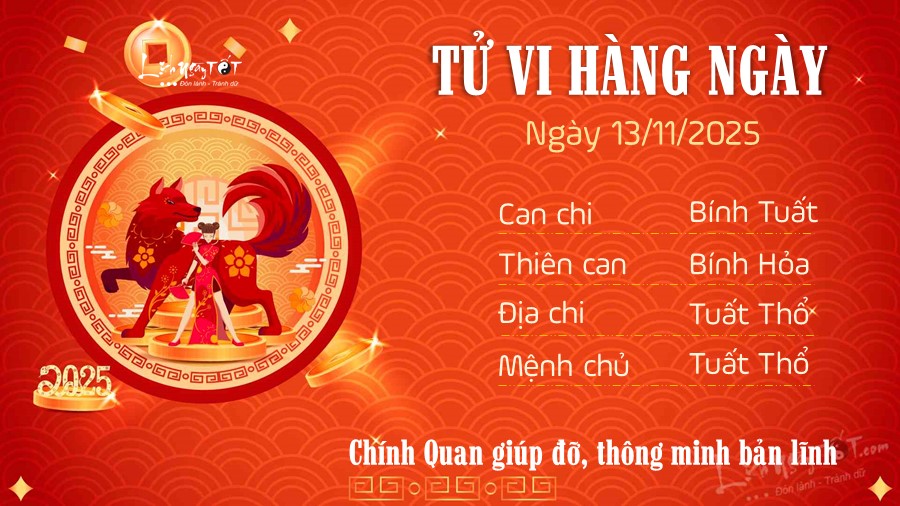 Tu vi hang ngay 13/11/2025 cua Tuat
