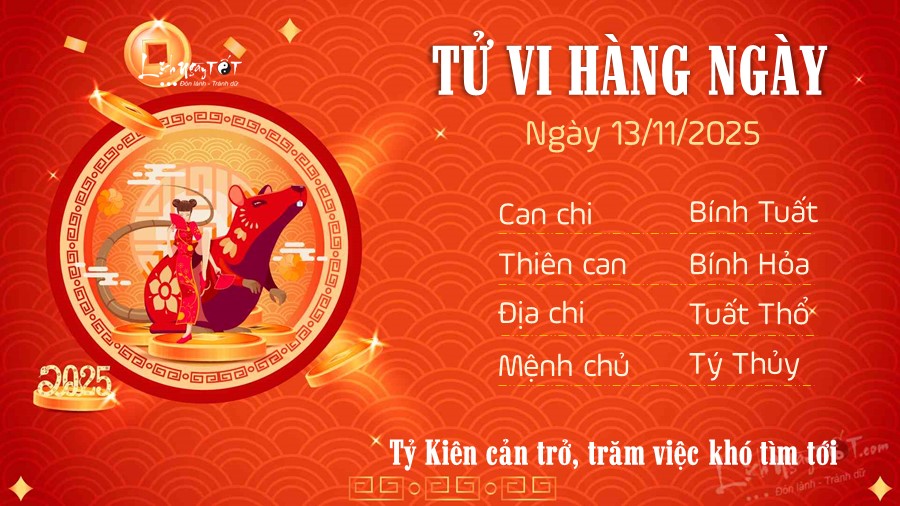 Tu vi hang ngay 13/11/2025 cua Ty