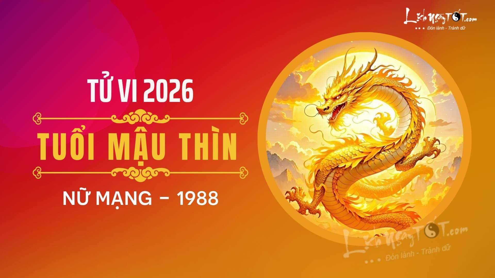 Tu vi nam 2026 tuoi Mau Thin nu mang