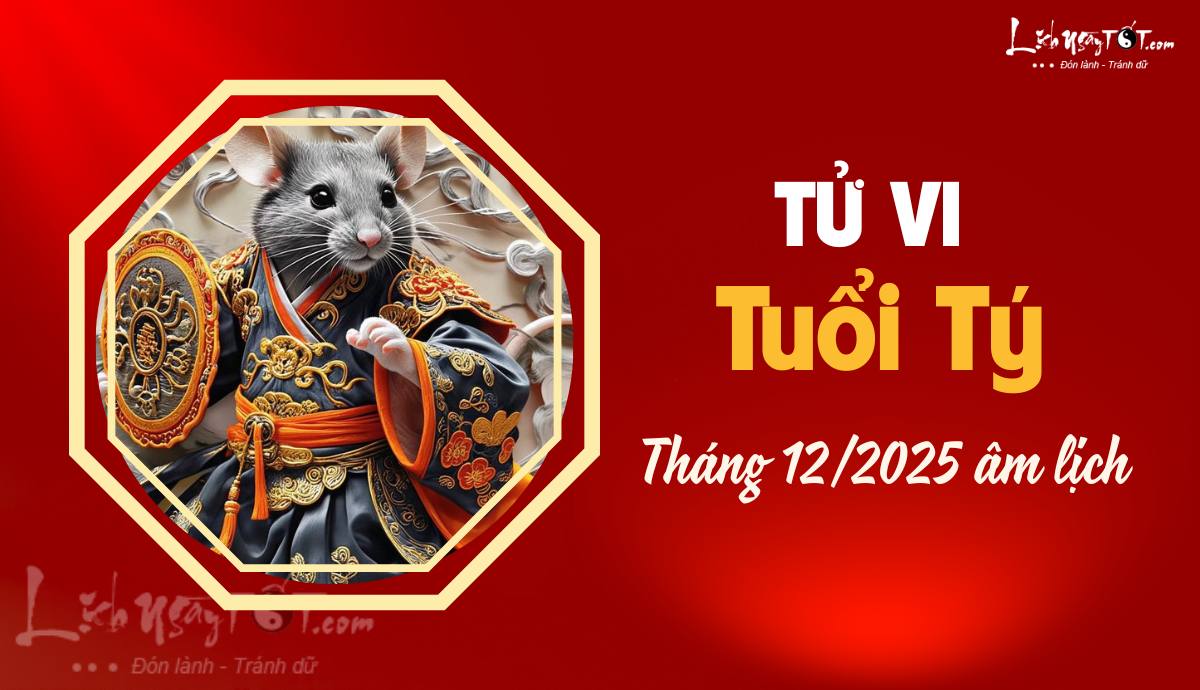 Tu vi thang 12/2025 tuoi Ty am lich