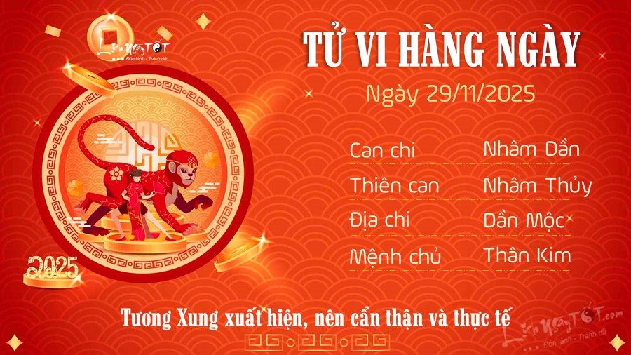 9 Tu vi hang ngay 29-11-2025 - Than
