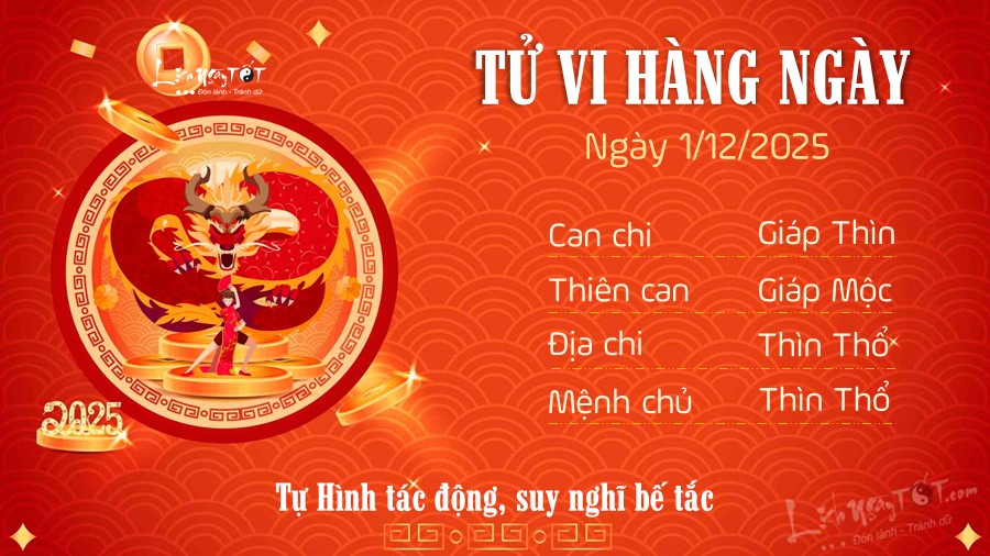 5 Tu vi hang ngay 1-12-2025 - Thin