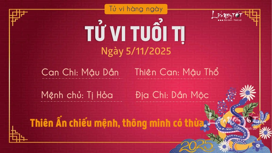 Tu vi hang ngay 5/11/2025 - Ti