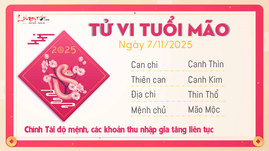 Tu vi hang ngay 07112025 - Mao