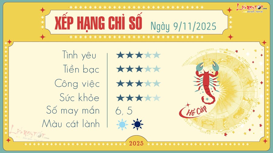 8 Tu vi hang ngay 9-11-2025 - Ho Cap