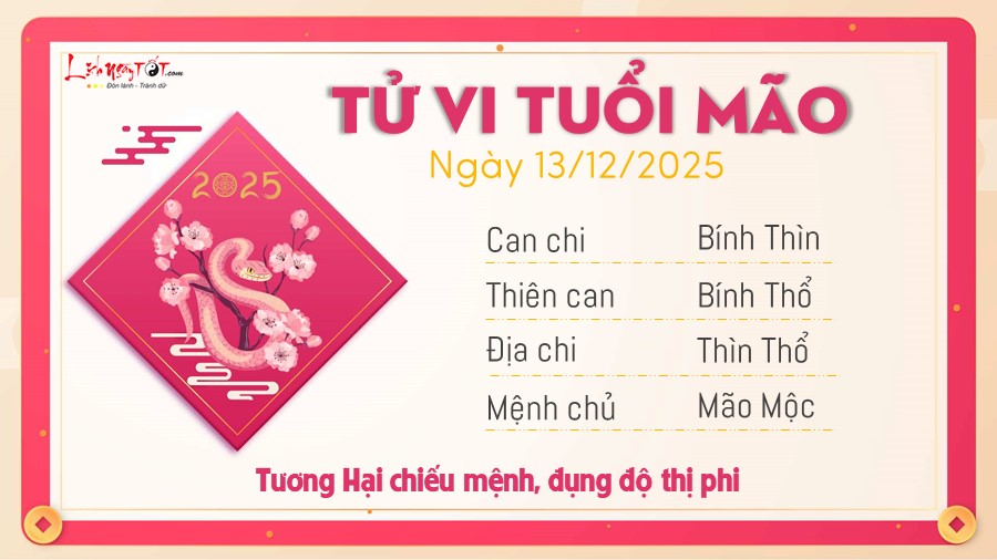4 Tu vi hang ngay 13-12-2025 - Mao