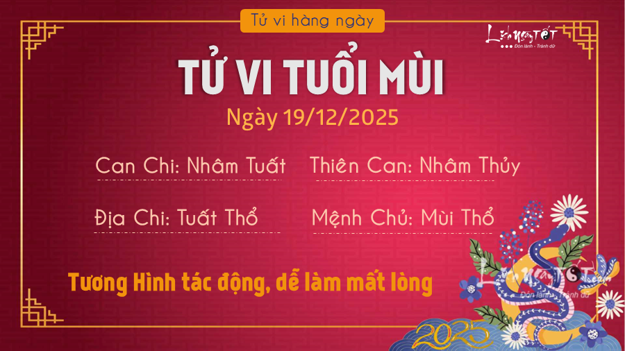 Tu vi hang ngay 19122025 - Mui