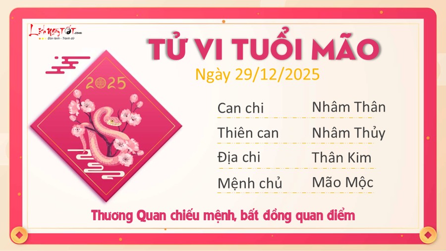 4 Tu vi hang ngay 29-12-2025 - Mao