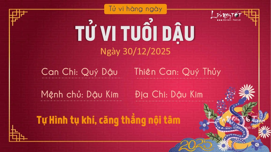 10 Tu vi hang ngay 30-12-2025 - Dau