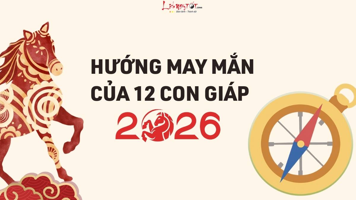hướng may mắn của 12 con giáp 2026 huong may man cua 12 con giap 2026