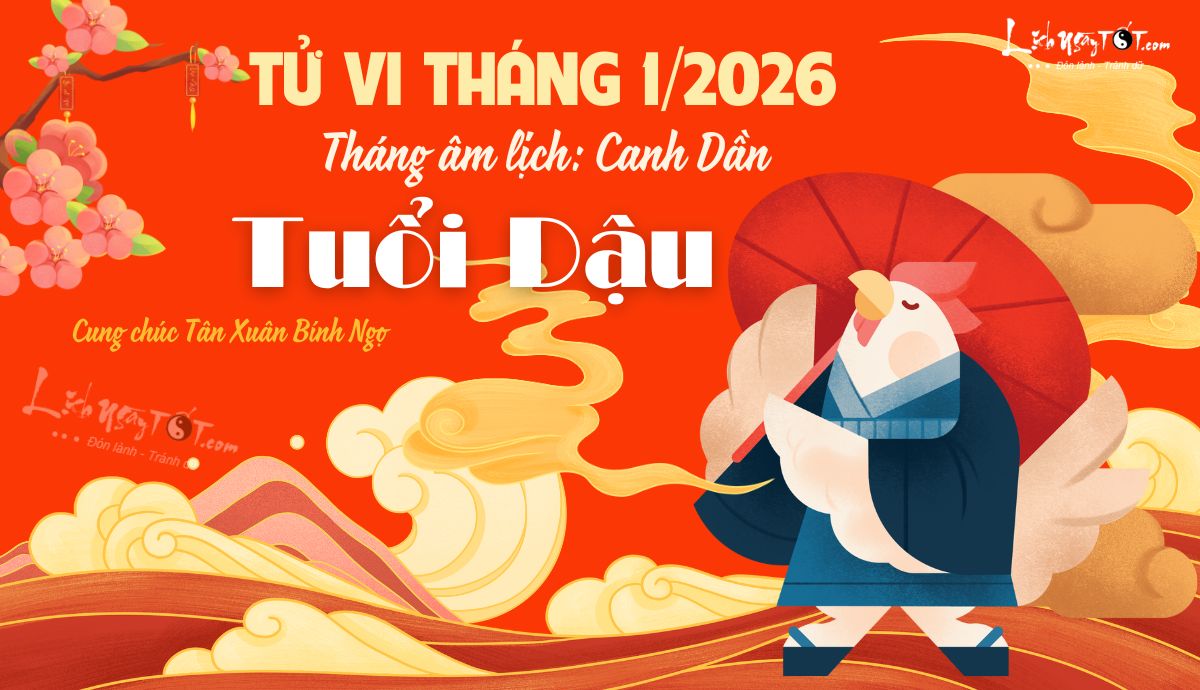 Tu vi thang 1-2026 tuoi Dau am lich Tu vi thang 1-2026 tuoi Dau am lich