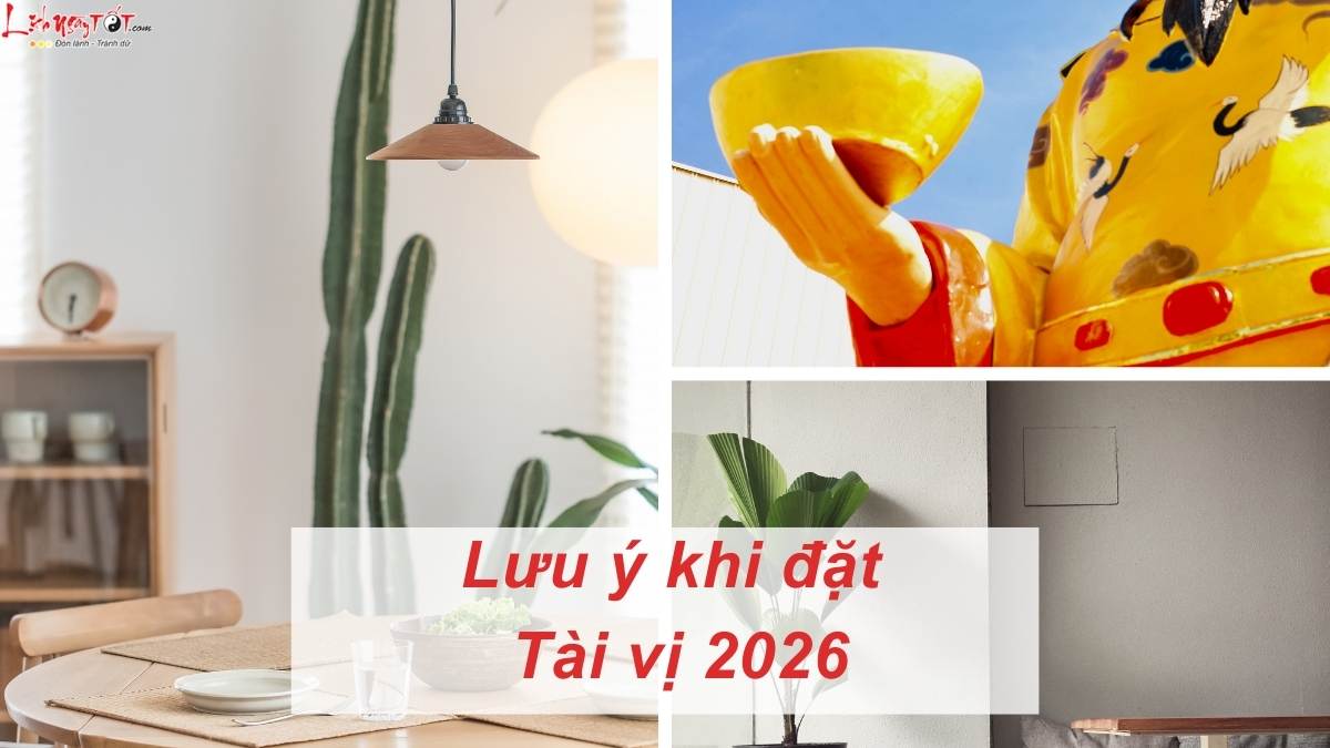 Lưu ý khi đặt Tài vị 2026 Luu y khi dat Tai vi 2026