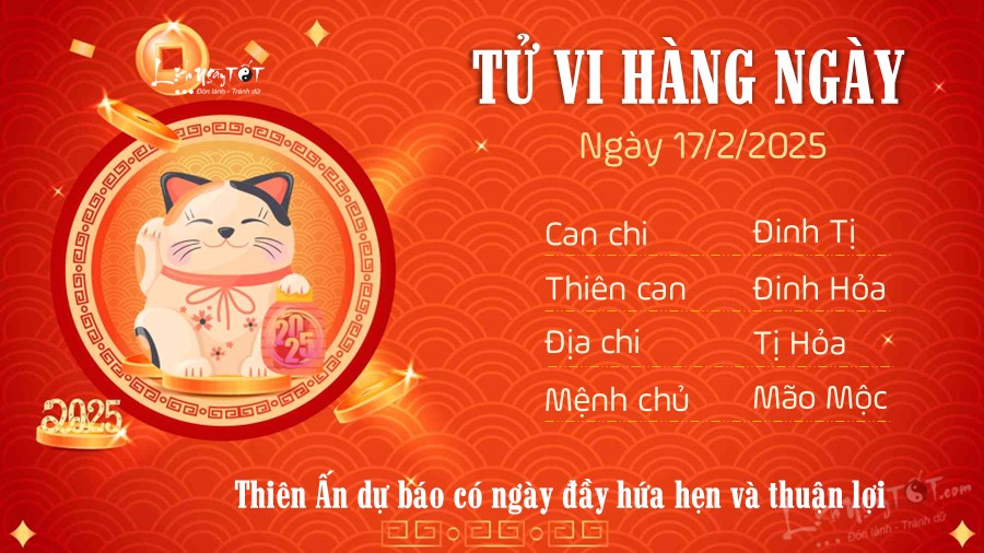 Tu vi hang ngay 17/2/2025 cua 12 con giap - Mao