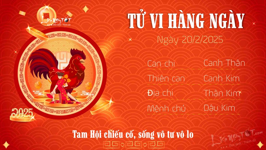 Tu vi hang ngay 20/2/2025 - Dau