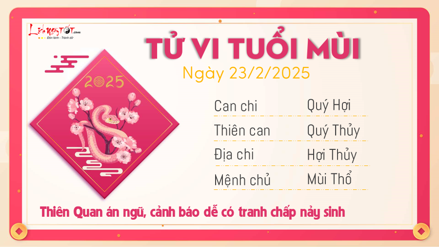 Tu vi hang ngay 23022025 - Mui