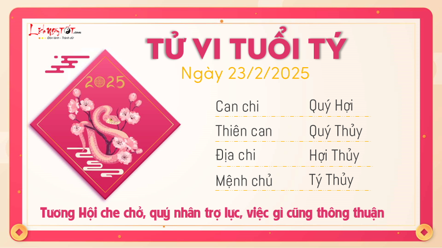 Tu vi hang ngay 23022025 - Ty