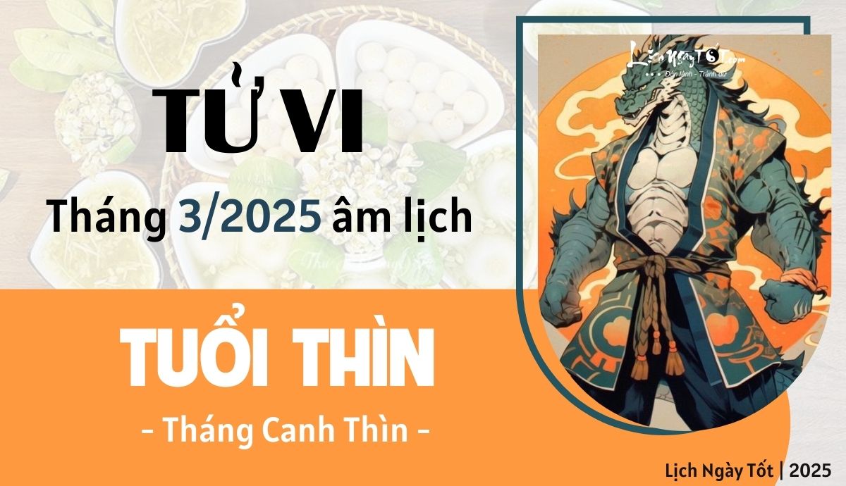 Tu vi thang 3/2025 tuoi Thin am lich