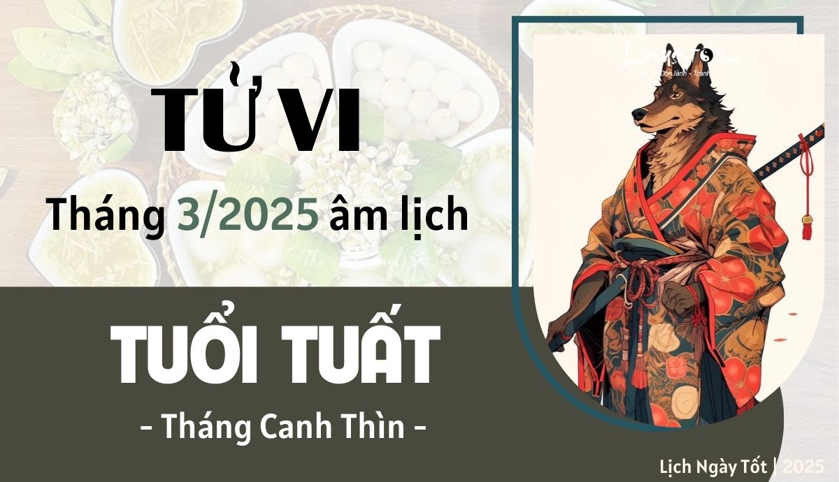 Tu vi thang 3/2025 tuoi Tuat am lich